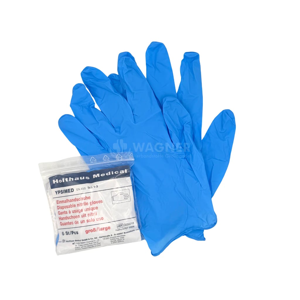 YPSIMED Nitrilhandschuhe, puderfrei - Groß - 6 Stück 1