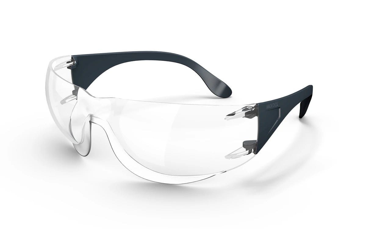 Schutzbrille ADAPT K1 – klare Scheibe, rahmenlos, passend zur Atemschutzmaske 1