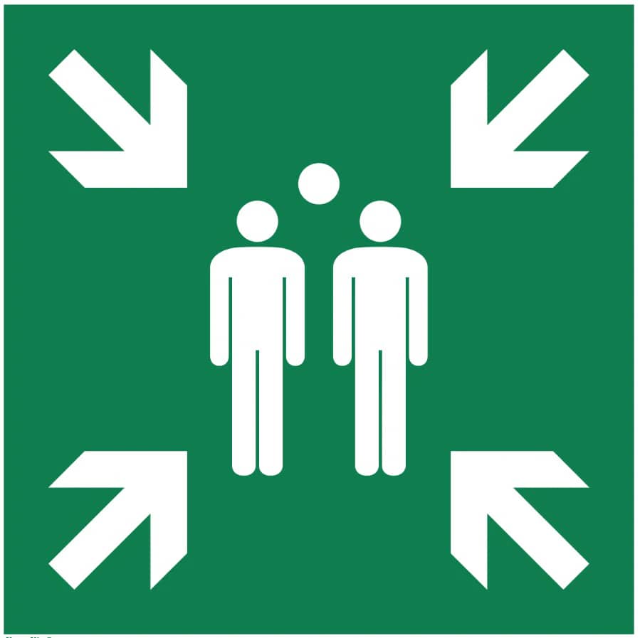 Rettungszeichen "Sammelstelle" (Sammelplatz) – nachleuchtend, 400 x 400 mm - Produktbild Rettungszeichen "Sammelstelle" (Sammelplatz) – nachleuchtend, 400 x 400 mm