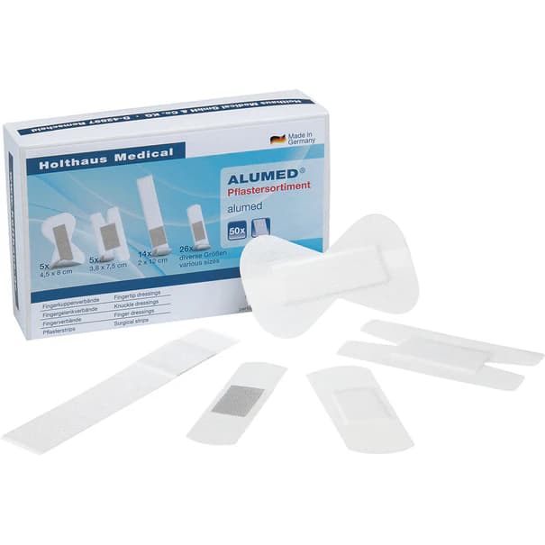Alumed® Pflastersortiment - 50-teiliges Pflastersortiment - Produktbild Alumed® Pflastersortiment - 50-teiliges Pflastersortiment
